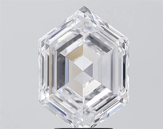 3.57ct Hexagonal Lab Grown Diamond (Colour D, Clarity VVS2, IGI Certified)