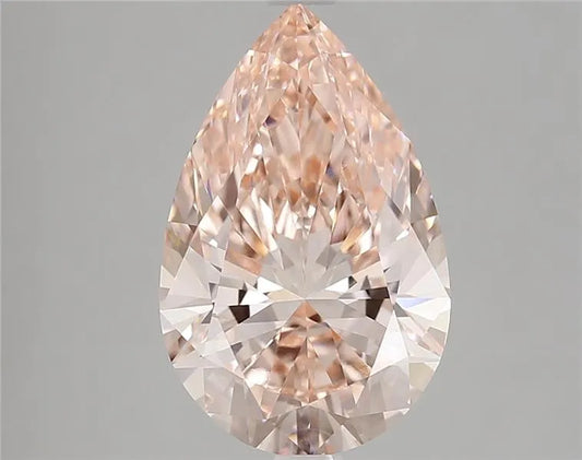 3.75ct Pear Lab Grown Diamond (Colour Fancy Vivid Pink, Clarity VVS2, IGI Certified)