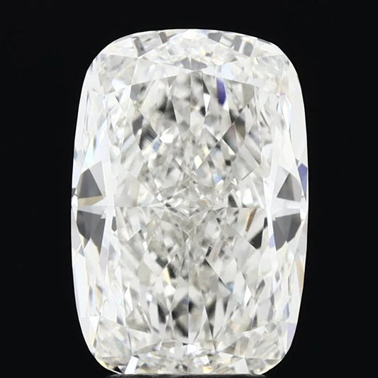 A 3.84 carat cushion modified lab grown diamond with F color and VVS2 clarity.