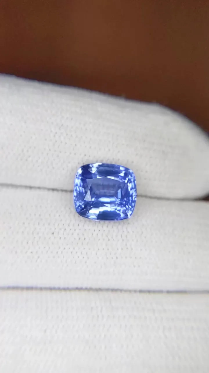 3.97ct Cushion Natural Sapphire (Colour Blue, Clarity Eye Clean, Cut Faceted)