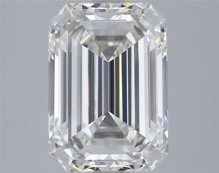A 4.04 carat emerald cut lab grown diamond with VVS2 clarity.