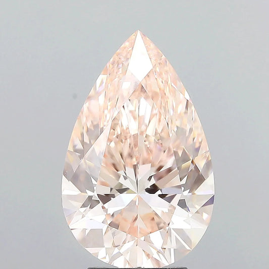 4.06ct Pear Lab Grown Diamond (Colour Fancy Intense Pink, Clarity VVS2, IGI Certified)