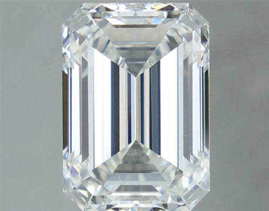 4.10ct emerald cut lab grown diamond, color F, clarity VVS2.