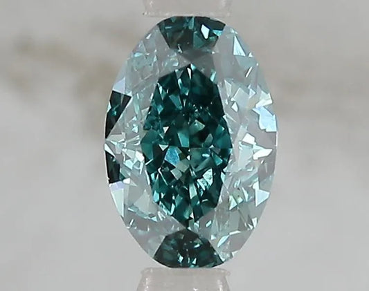 1.10ct Oval Lab Grown Diamond (Colour Fancy Vivid Blue Green, Clarity VS1, IGI Certified)