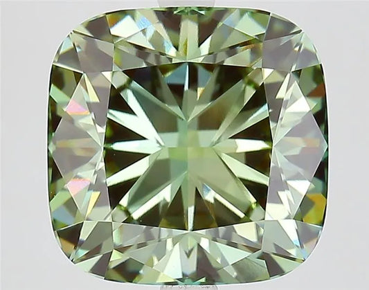6.09ct Cushion modified Lab Grown Diamond (Colour Fancy Vivid Green, Clarity VVS2, IGI Certified)
