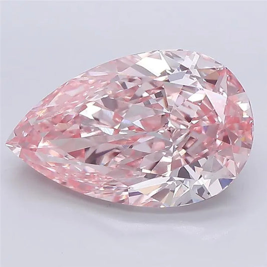 4.57ct Pear Lab Grown Diamond (Colour Fancy Vivid Pink, Clarity VS1, IGI Certified)