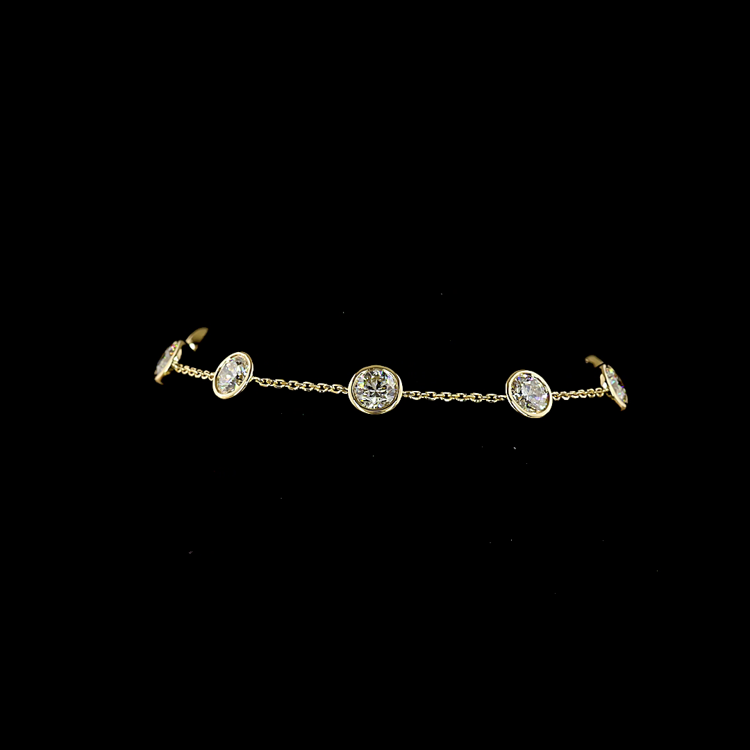 4.61ctw Lab Grown Station Bracelet