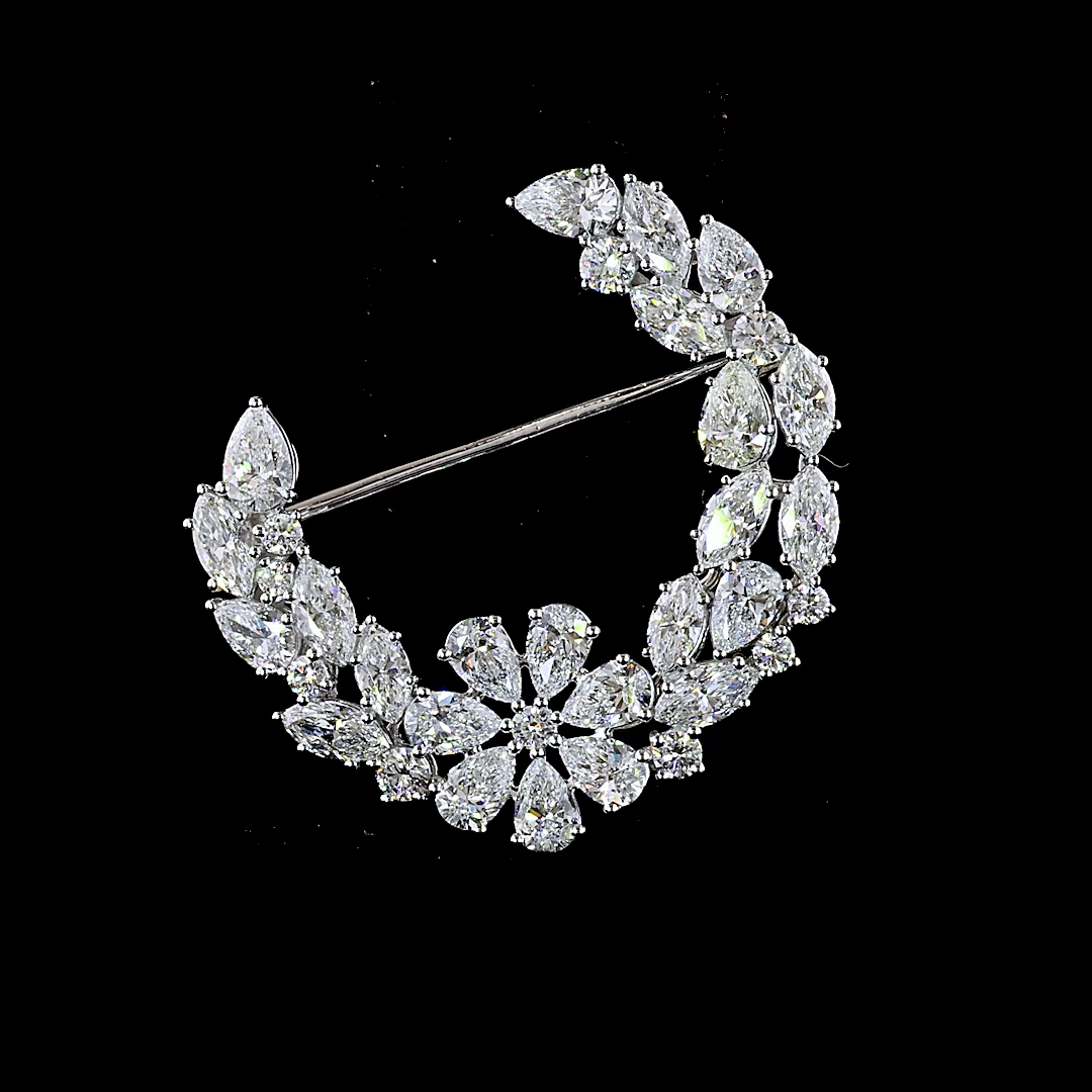 3.73ctw Lab Grown Diamond Brooch