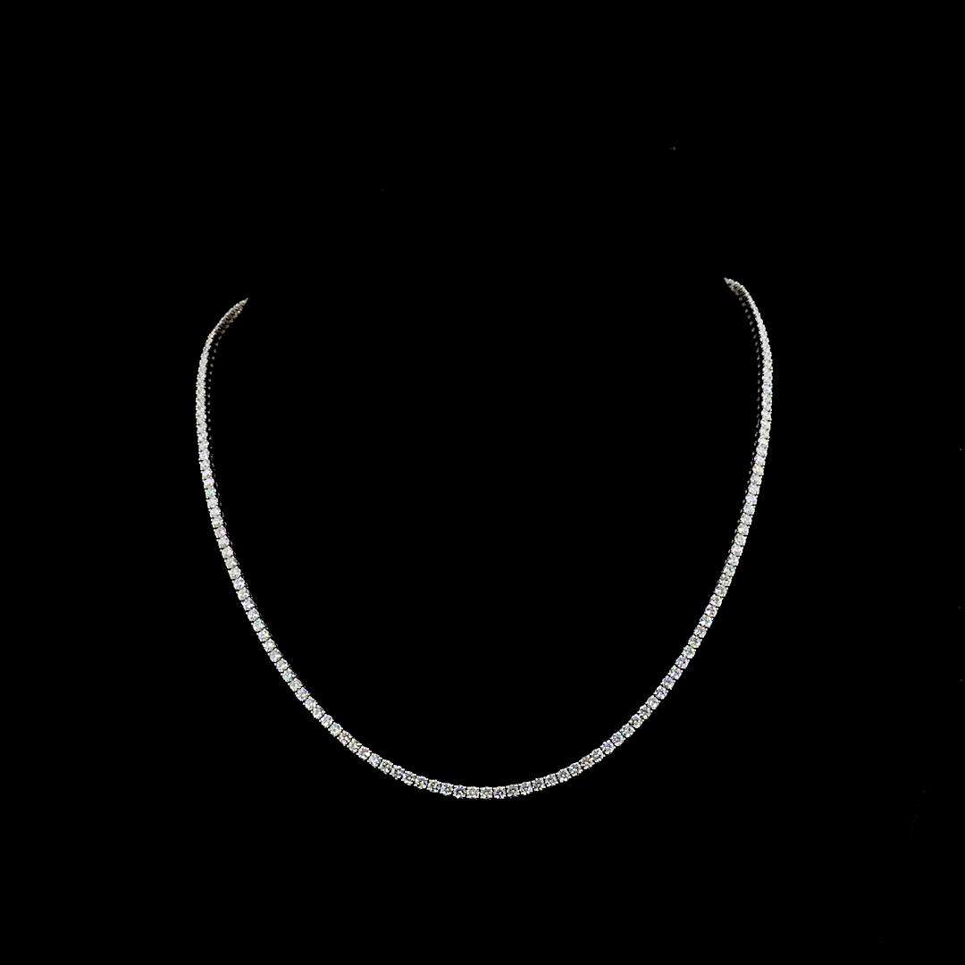 7.73ctw Lab Grown Riviera Necklace