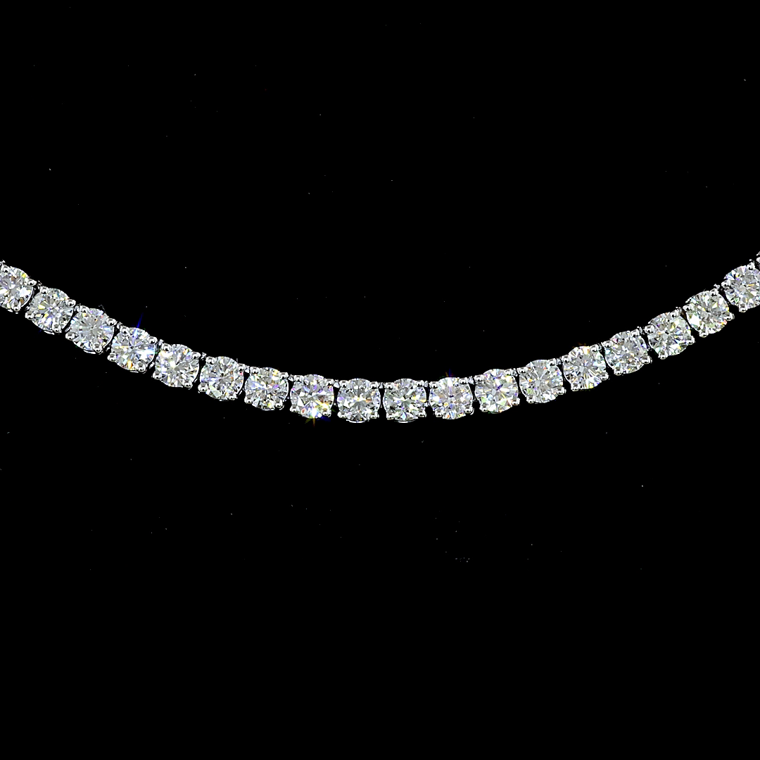7.73ctw Lab Grown Riviera Necklace