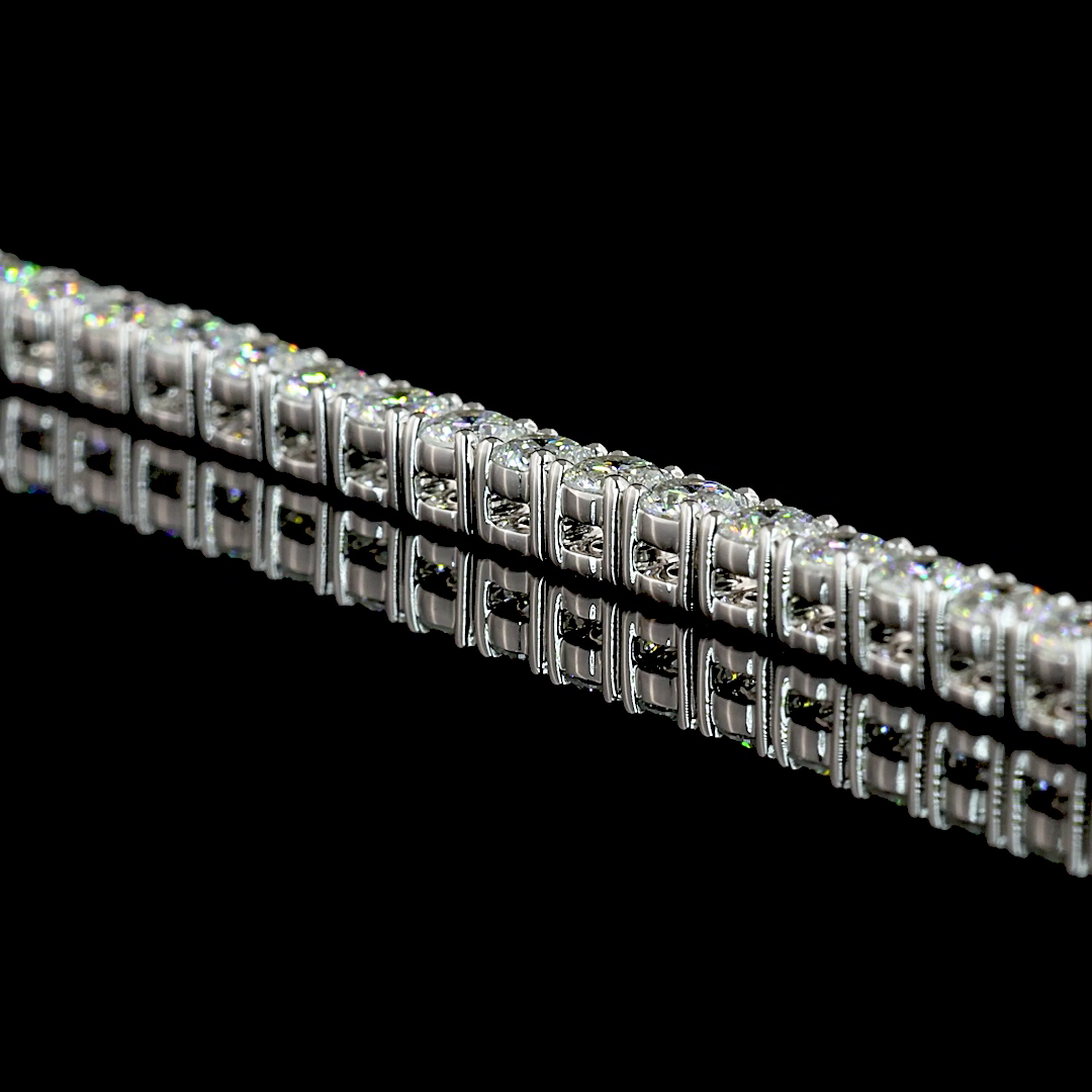 7.73ctw Lab Grown Riviera Necklace