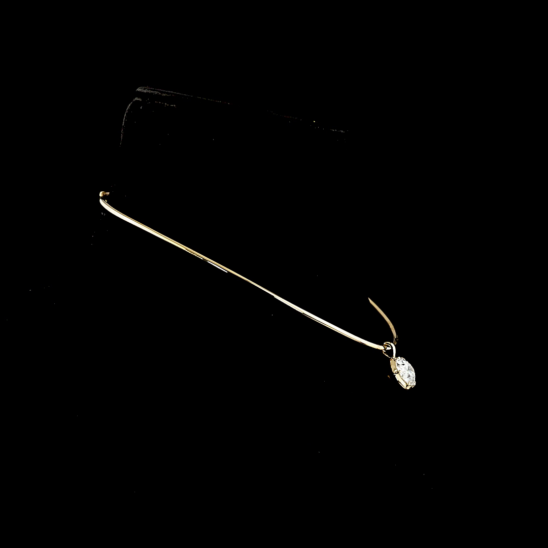 Collar torque de diamante ovalado cultivado en laboratorio de 7ct