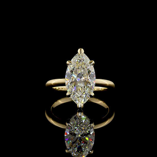 4.06ct Lab Grown Marquise Diamond Solitaire Engagement Ring