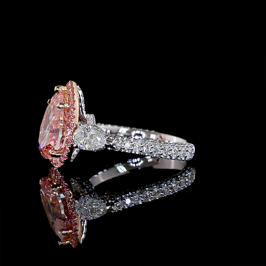 5.09ctw Lab Grown Pink Diamond Engagement Ring