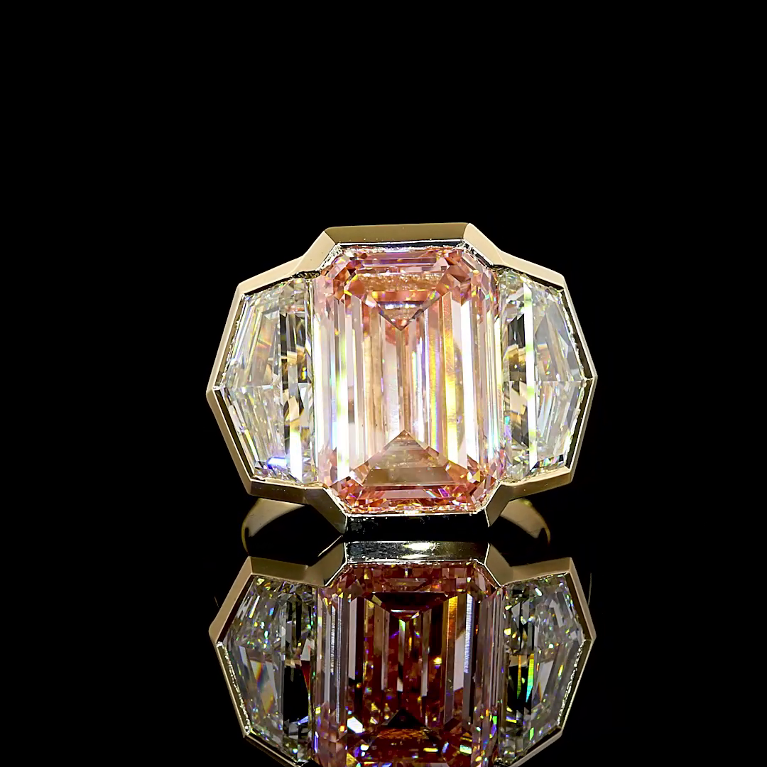 14.45ctw Lab Grown Pink Diamond Engagement Ring