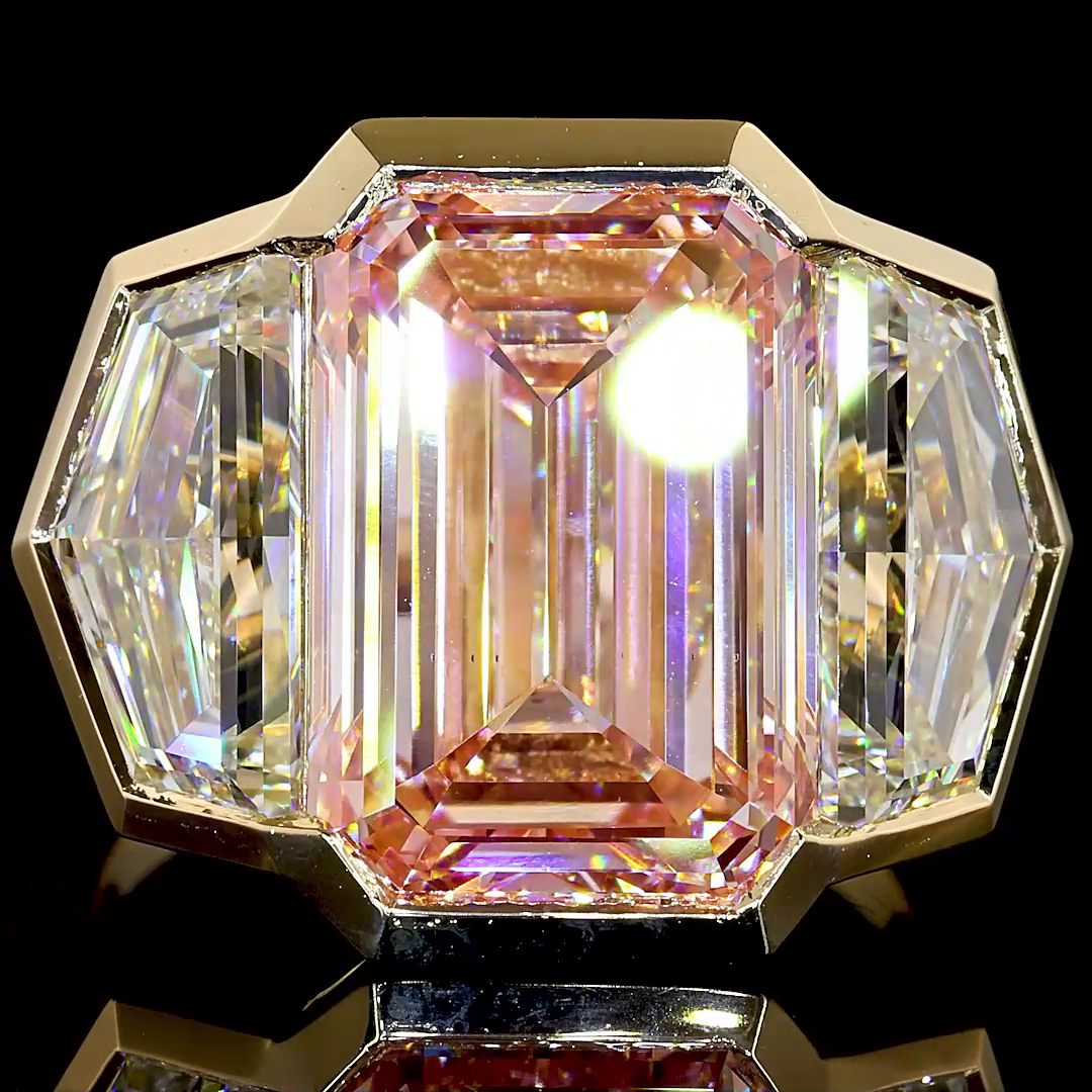 14.45ctw Lab Grown Pink Diamond Engagement Ring