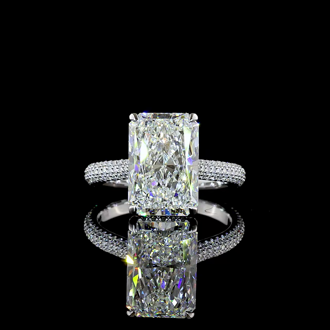 5.50ctw Lab Grown Radiant Cut Diamond Engagement Ring