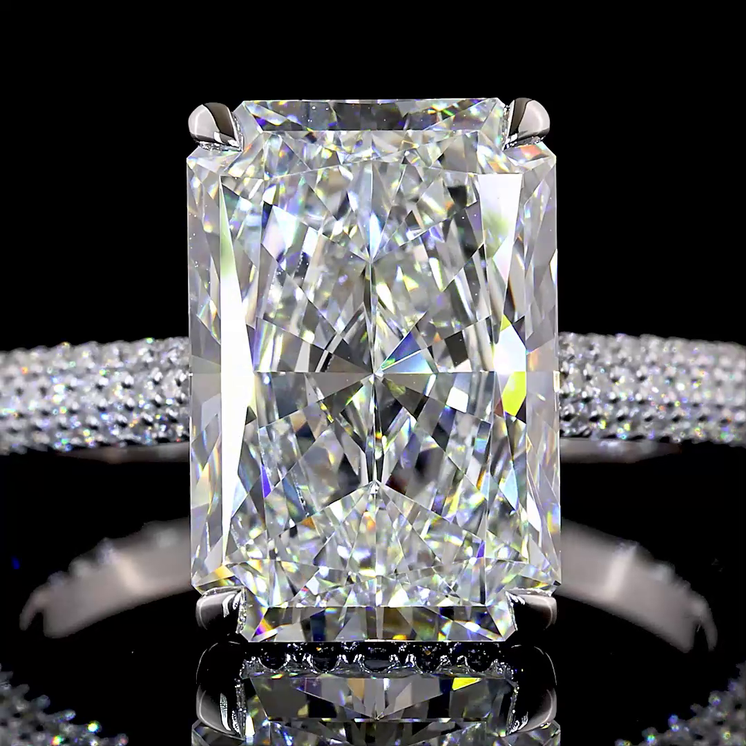5.50ctw Lab Grown Radiant Cut Diamond Engagement Ring