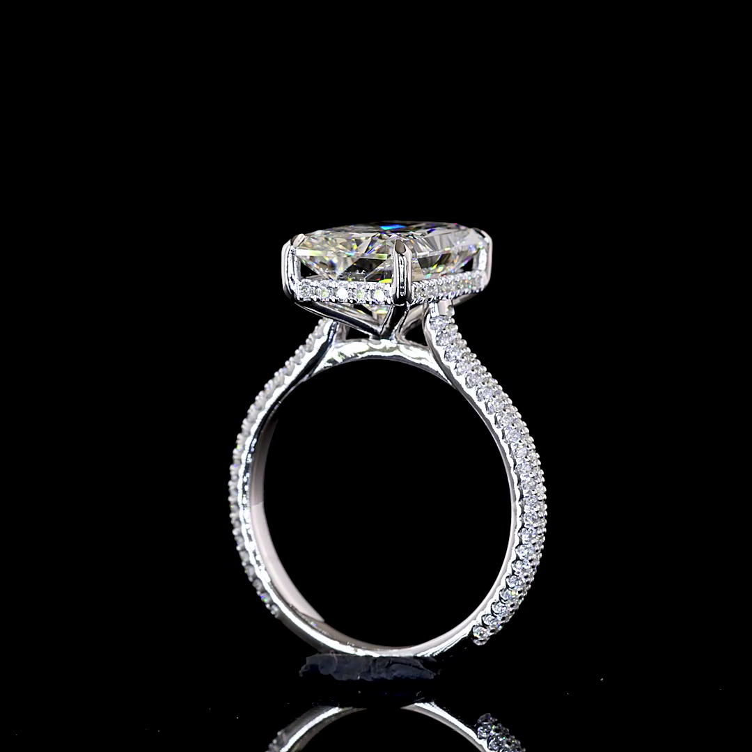 5.50ctw Lab Grown Radiant Cut Diamond Engagement Ring