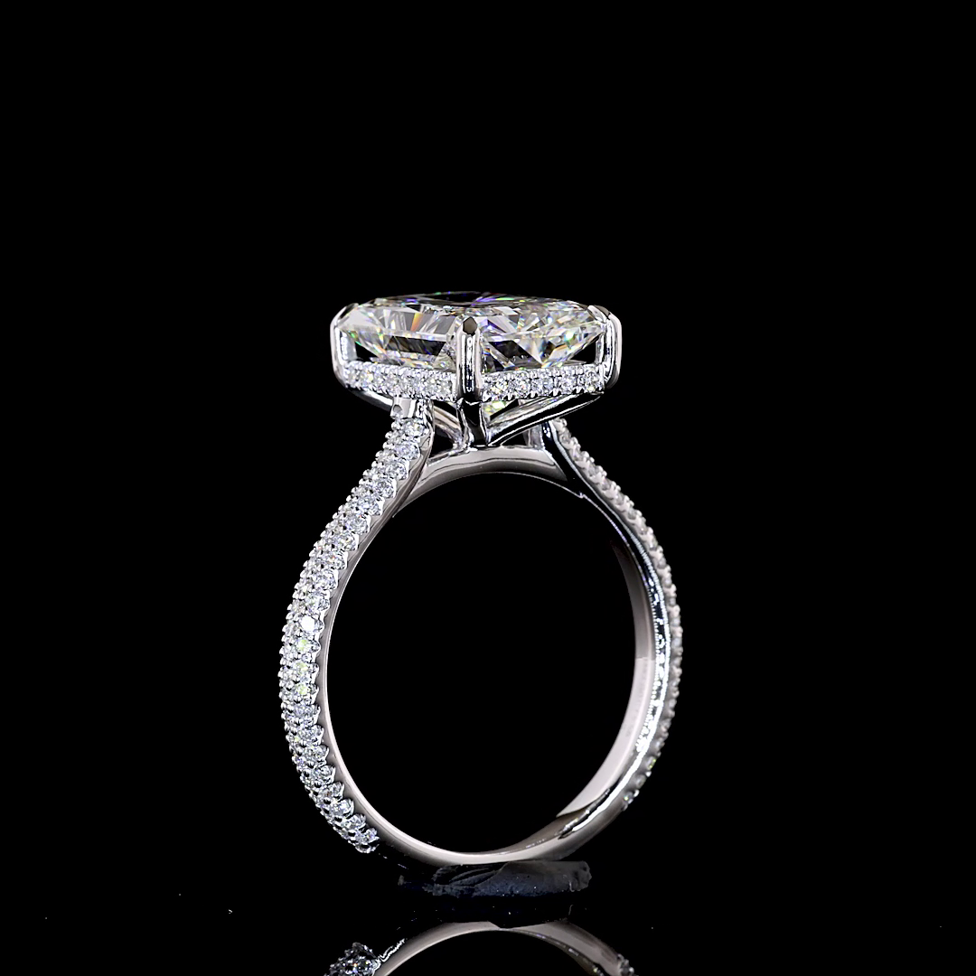 5.50ctw Lab Grown Radiant Cut Diamond Engagement Ring