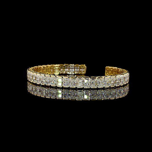 26.37ctw Lab Grown Radiant Cut Diamond Cuff