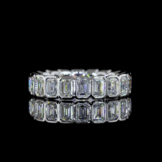 3.10ctw Lab Grown Emerald Cut Diamond Eternity Band