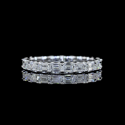 1.92ctw Lab Grown Emerald Cut Diamond Eternity Band