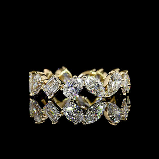 2.88ctw Lab Grown Mixed Shapes Diamond Eternity Ring