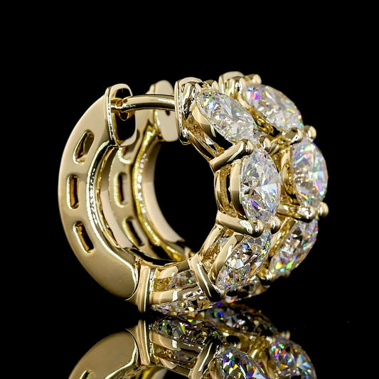5.03ctw Lab Grown Round Diamond Huggies
