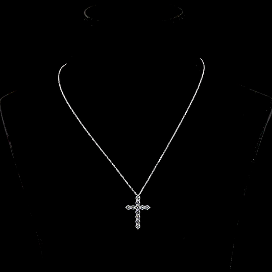 1.50ctw Lab Grown Diamond Cross Necklace