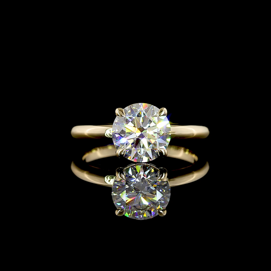 2.14ct Lab Grown Round Diamond Solitaire Engagement Ring