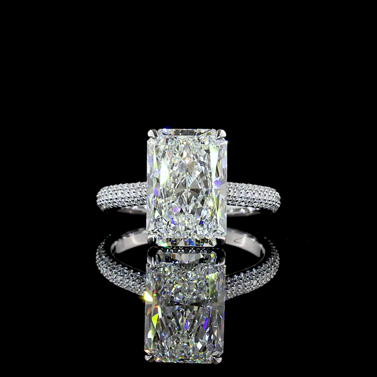 5.50ctw Lab Grown Radiant Cut Diamond Engagement Ring